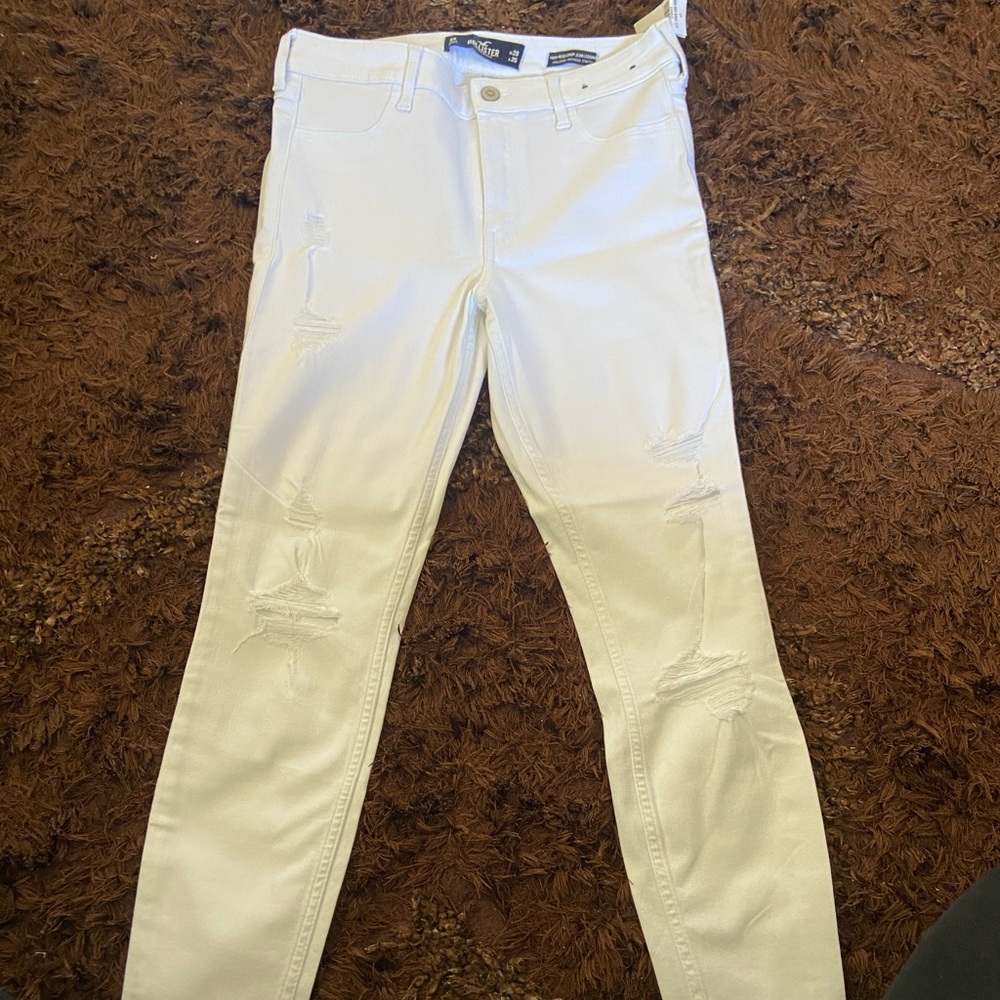 white hollister jeans